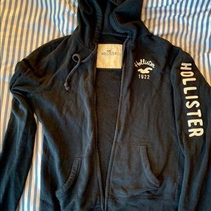 Hollister Navy ZIP Up Sweatshirt